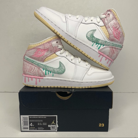 Jordan Shoes - Nike Air Jordan 1 Retro Mid SE GS “Ice Cream” NEW